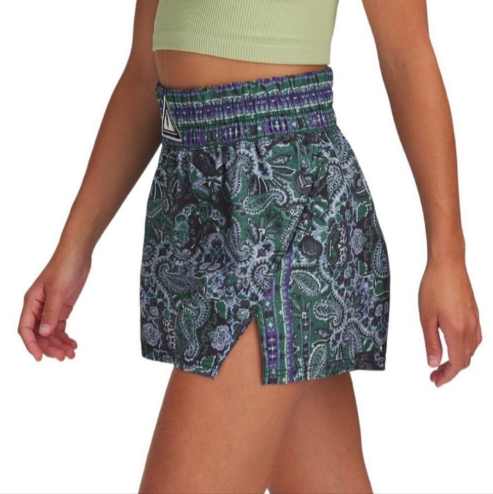 Fp Free People Movement Paisley Printed Next Round Shorts extra Small - Picture 8 of 8